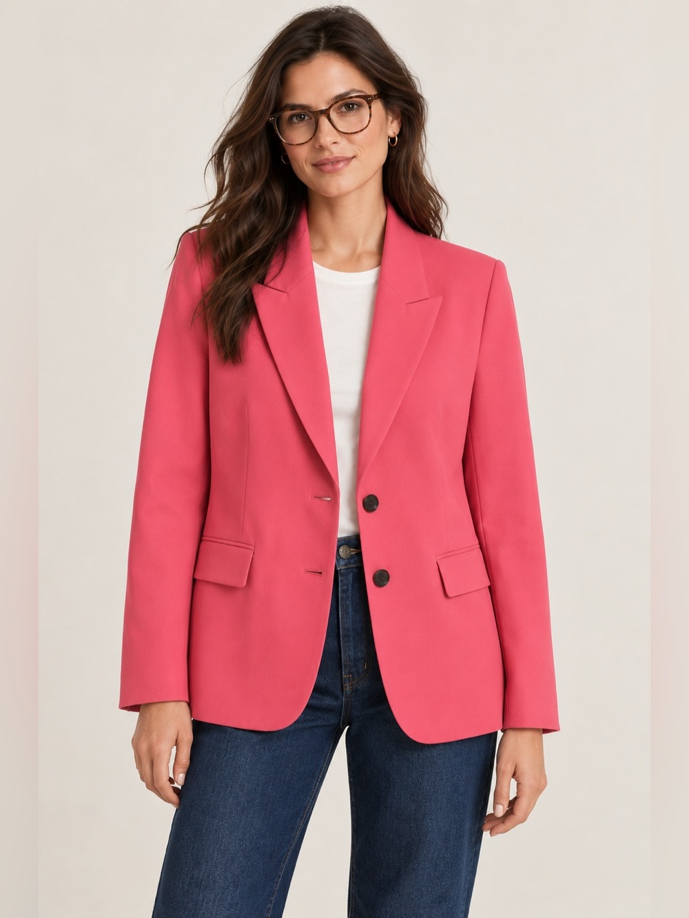 J.Crew Sommerset Italian Stretch Wool Blazer Coral Pink Size 14